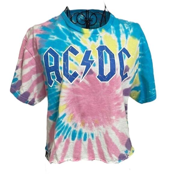 AC/DC cropped tie dye top size M. NWOT - Picture 1 of 7
